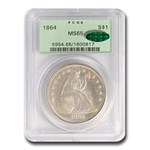 1864 Liberty Seated Dollar MS-65 PCGS CAC