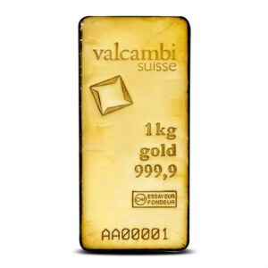 1 Kilo Valcambi Cast Gold Bar (New w/ Assay)