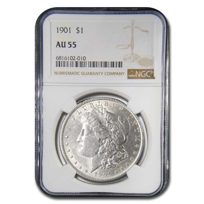 1901 Morgan Dollar AU-55 NGC