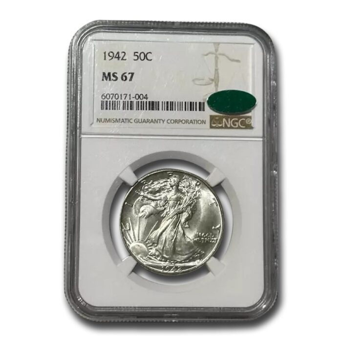 1942 Walking Liberty Half Dollar MS-67 NGC CAC