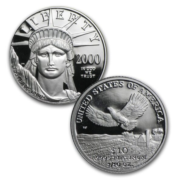 2000-W 4-Coin Proof American Platinum Eagle Set (w/Box & COA)