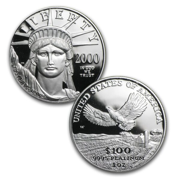 2000-W 4-Coin Proof American Platinum Eagle Set (w/Box & COA)
