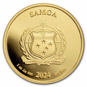 2024 Samoa 1 oz Gold Mr. Monopoly BU