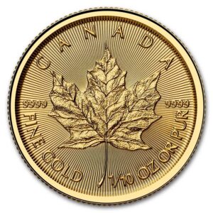 2025 Canada 1/10 oz Gold Maple Leaf BU