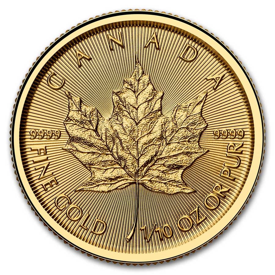 2025 Canada 1/10 oz Gold Maple Leaf BU