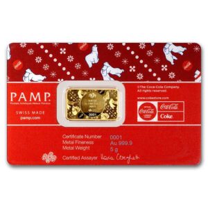 5 gram Gold Bar - PAMP Coca-Cola® Polar Bear BEST