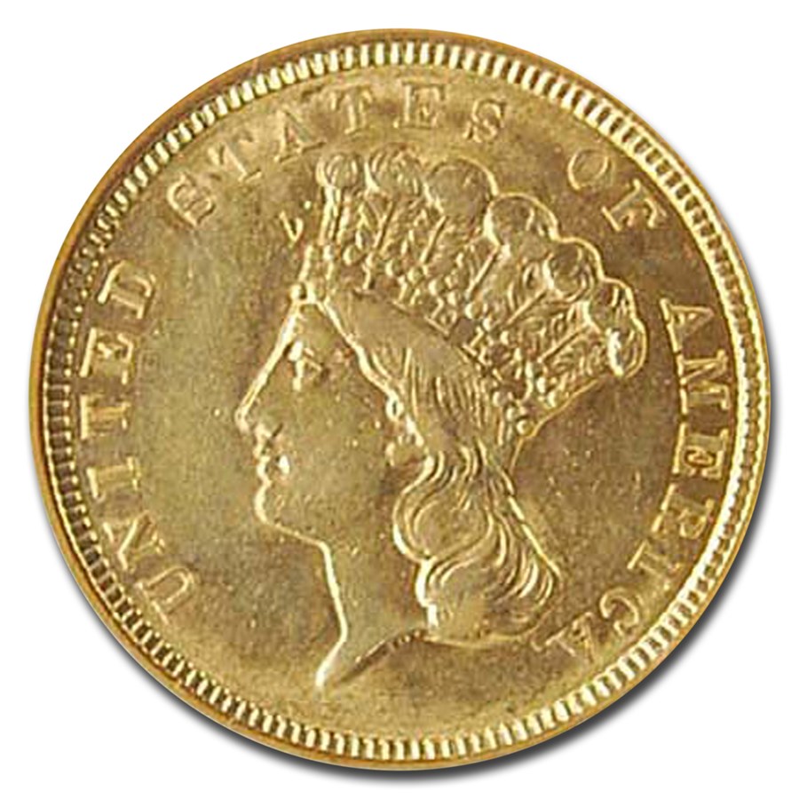 1854 $3 Gold Princess AU-58 NGC