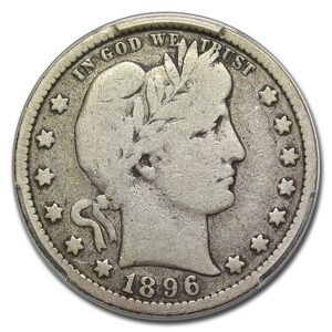 1896-S Barber Quarter VG-8 PCGS