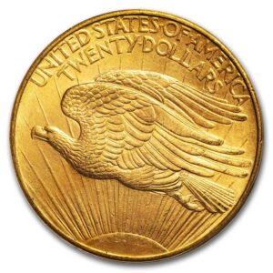 1908-D $20 St Gaudens Gold Double Eagle No Motto MS-65 PCGS