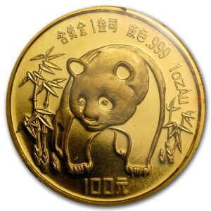 1986 China 1 oz Gold Panda BU (Sealed)