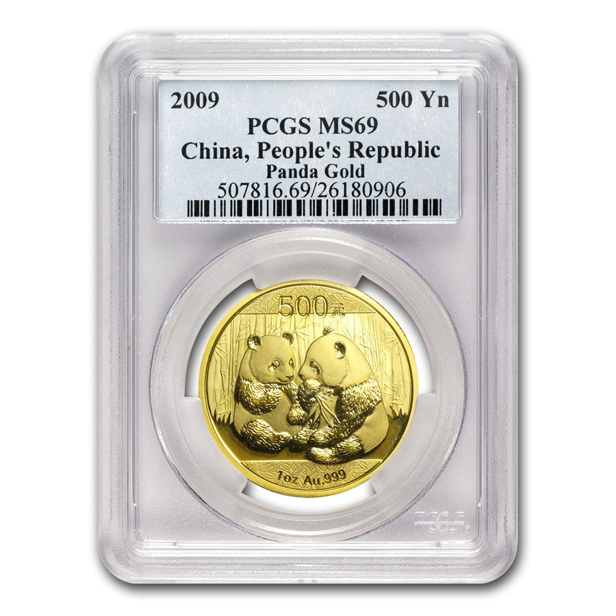 2009 China 1 oz Gold Panda MS-69 PCGS