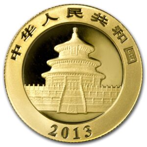 2013 China 1 oz Gold Panda BU (Sealed)