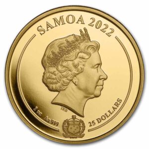 2022 Samoa 1 oz Gold Looney Tunes Daffy Duck BU