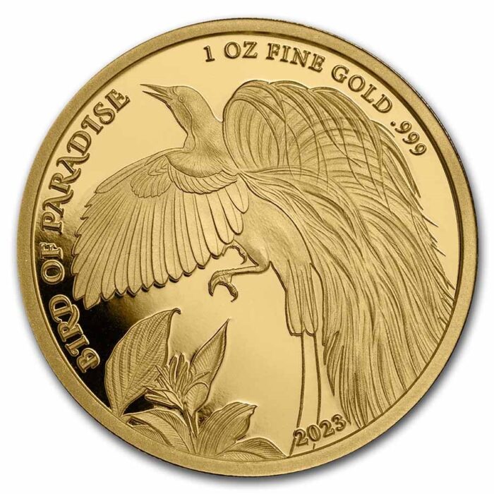 2023 Papua New Guinea 1 oz Gold Bird Of Paradise BU