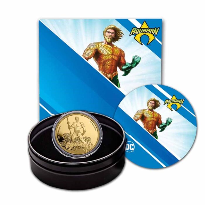 2023 Samoa 1 oz Gold DC Comics Aquaman BU