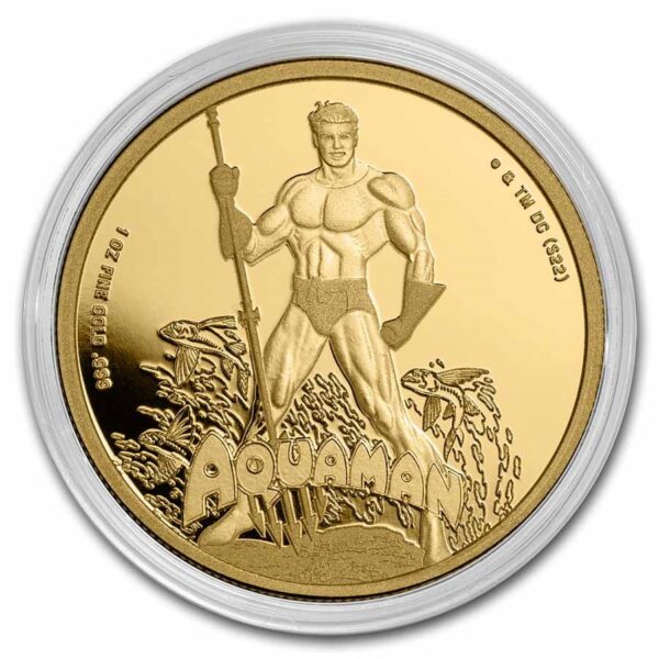 2023 Samoa 1 oz Gold DC Comics Aquaman BU