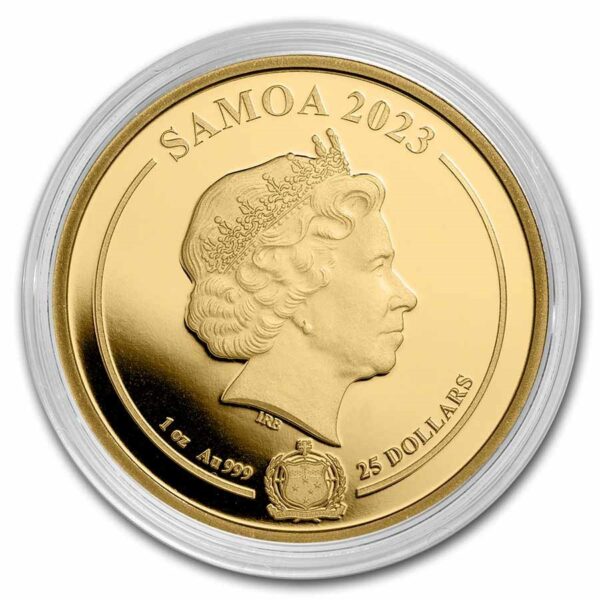 2023 Samoa 1 oz Gold DC Comics Aquaman BU