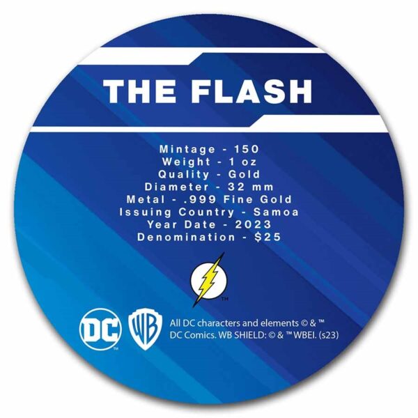 2023 Samoa 1 oz Gold DC Comics Flash BU