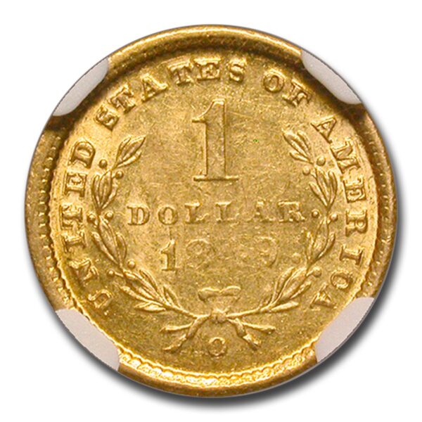 1849-O $1 Liberty Head Gold MS-62 NGC