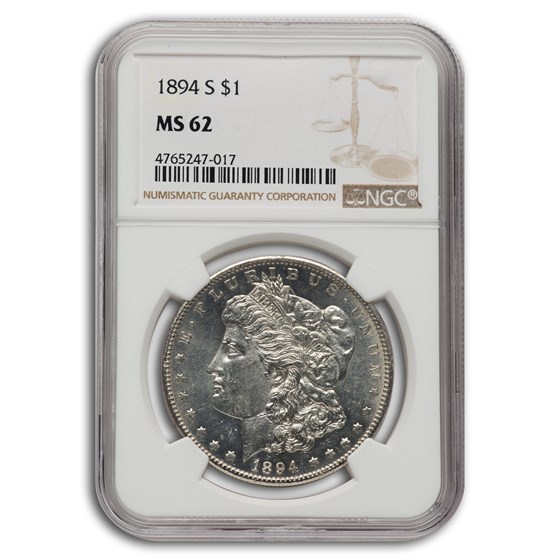 1894-S Morgan Dollar MS-62 NGC