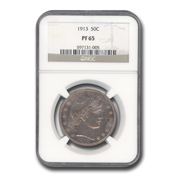 1913 Barber Half Dollar PF-65 NGC