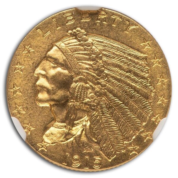 1915 $2.50 Indian Gold Quarter Eagle MS-64 NGC