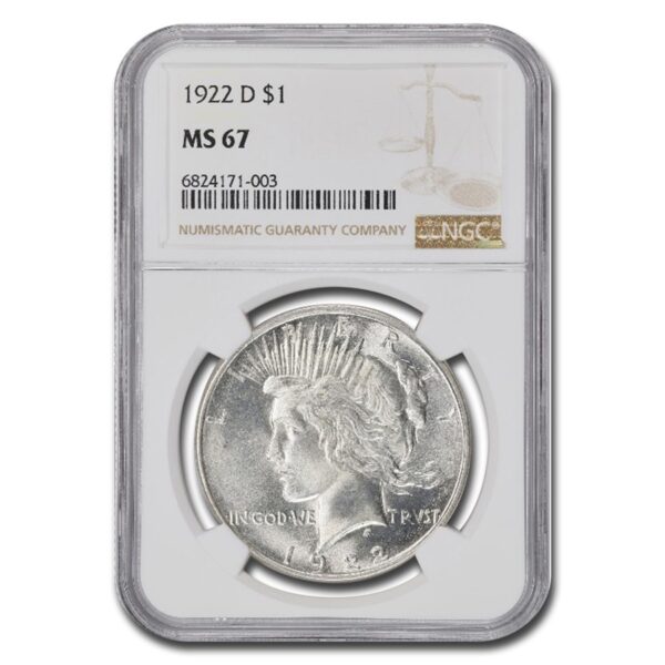 1922-D Peace Dollar MS-67 NGC
