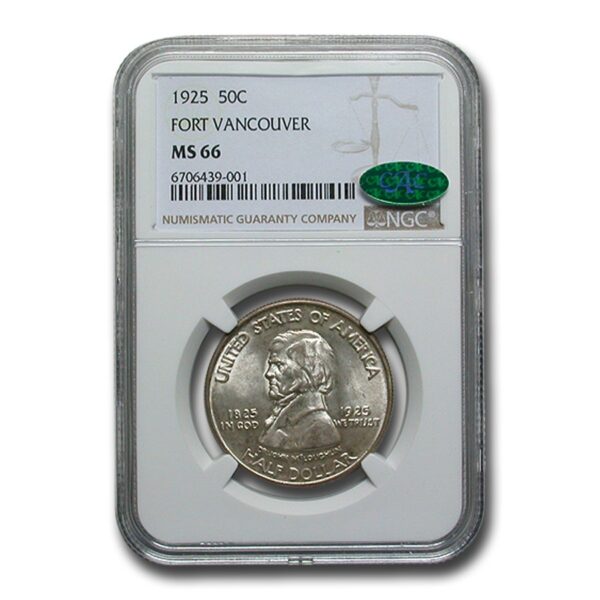 1925 Fort Vancouver Half Dollar Commem MS-66 NGC CAC