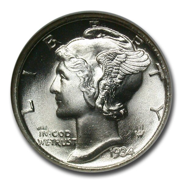 1934 Mercury Dime MS-68 NGC (FB)