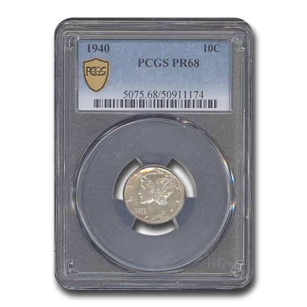 1940 Mercury Dime PR-68 PCGS