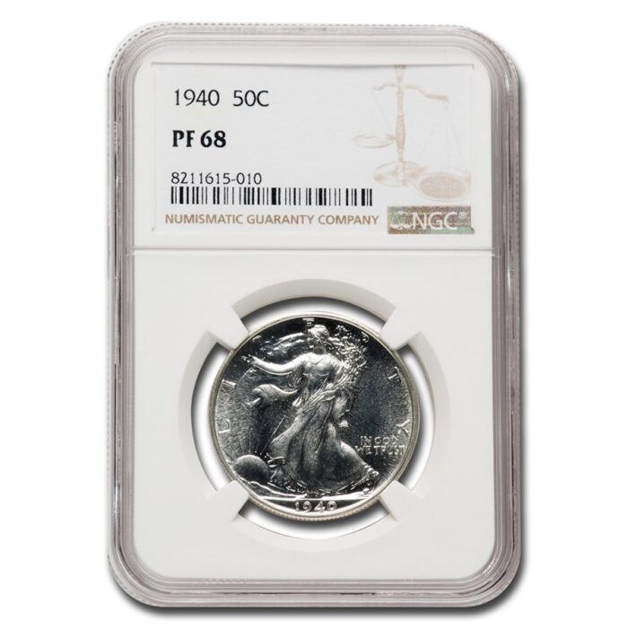 1940 Walking Liberty Half Dollar PF-68 NGC